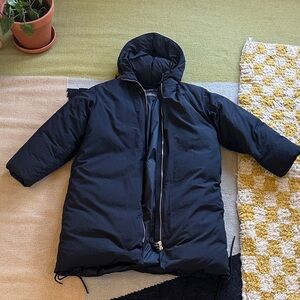 Everlane ReNew Black Long Puffer Jacket